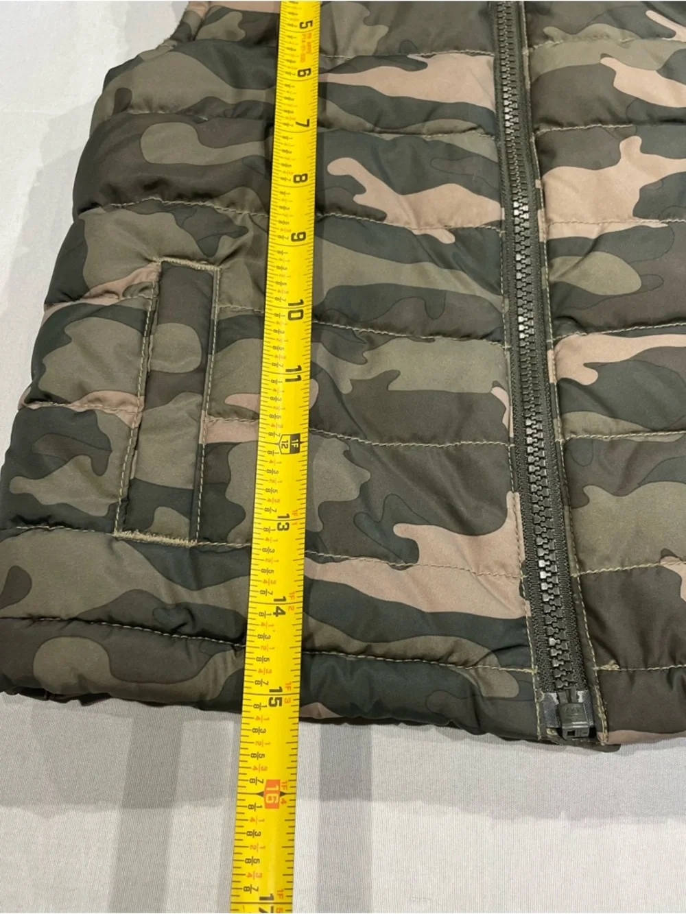 Gymboree Kids Camo Puffer Vest Green Camouflage Full Zip‎ Fleece Lined 2T-3T